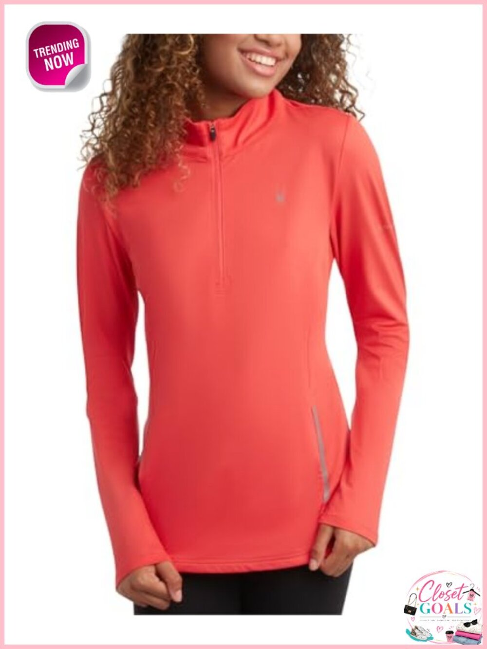 Spyder Womens Quarter Zip Pullover Brushed Fleece Mock Neck Sweatshirt